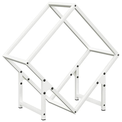 Vidaxx Kaminholzregal 50x25x50 cm kaltgewalzter Stahl weiß