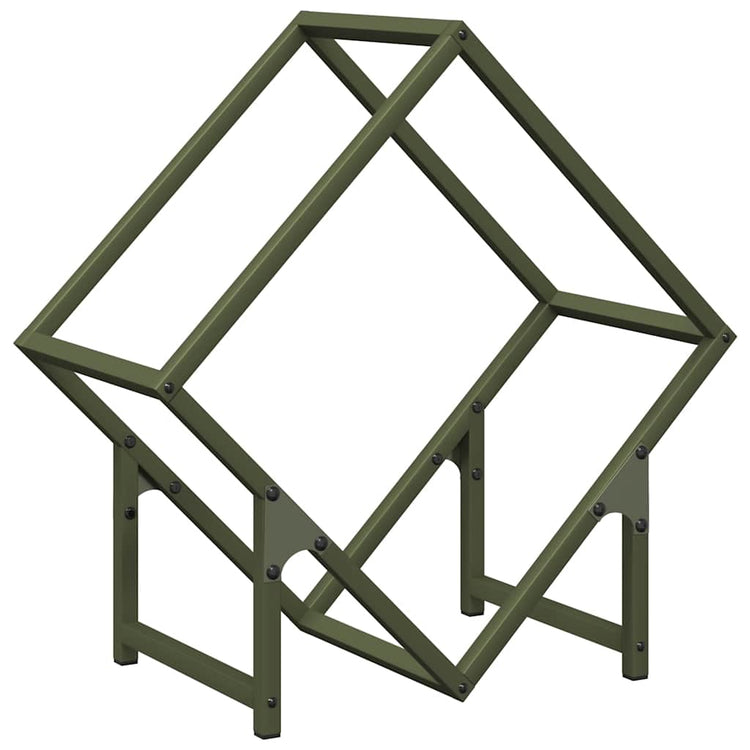 Vidaxx Kaminholzregal 50x25x50 cm kaltgewalzter Stahl olivgrün