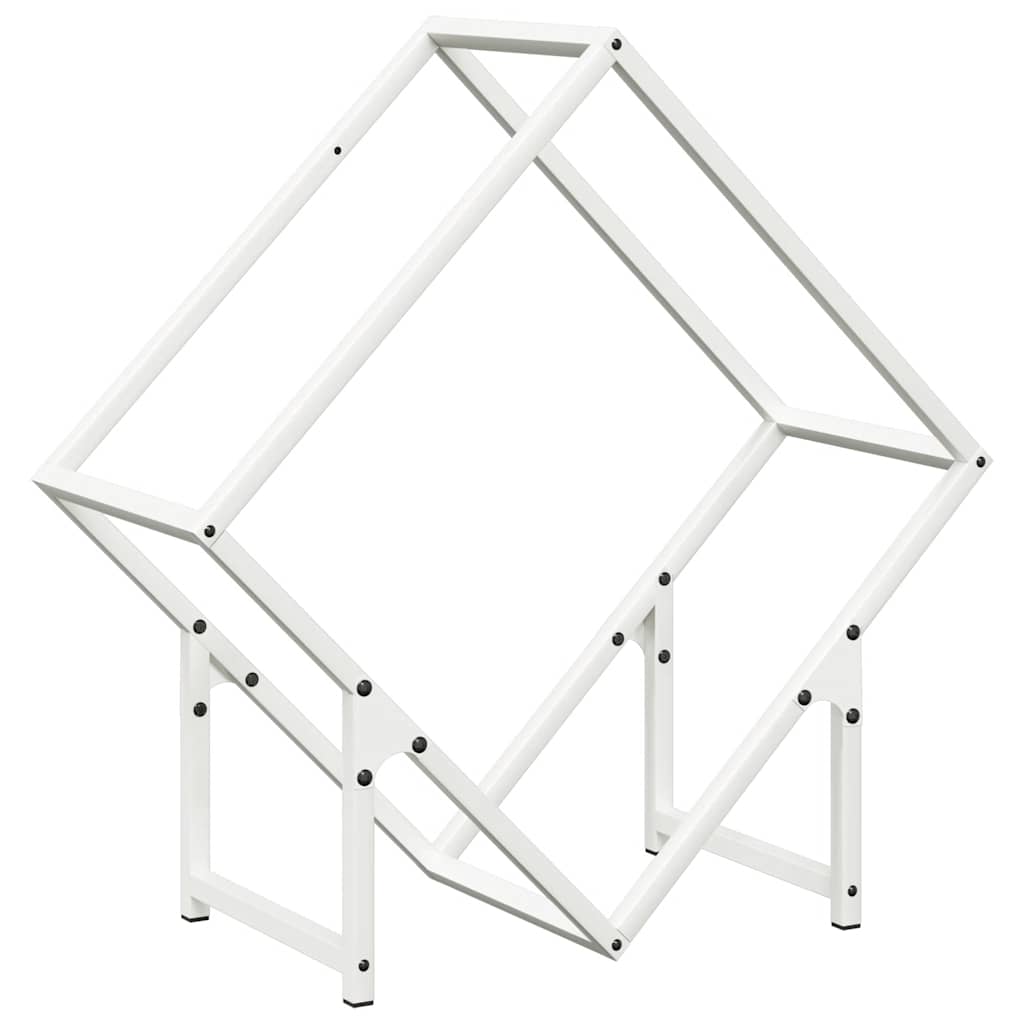 Vidaxx Kaminholzregal 60x25x60 cm kaltgewalzter Stahl weiß
