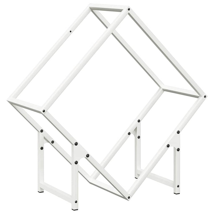 Vidaxx Kaminholzregal 60x25x60 cm kaltgewalzter Stahl weiß