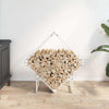 Vidaxx Kaminholzregal 80x25x80 cm kaltgewalzter Stahl weiß