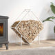 Vidaxx Kaminholzregal 80x25x80 cm kaltgewalzter Stahl weiß