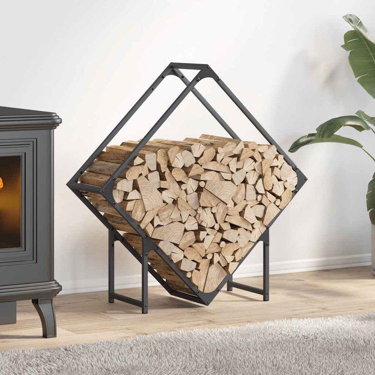 Vidaxx Kaminholzregal 80x25x80 cm kaltgewalzter Stahl anthrazit