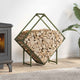 Vidaxx Kaminholzregal 80x25x80 cm kaltgewalzter Stahl olivgrün