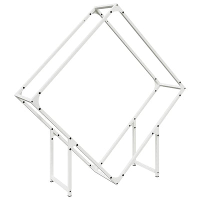 Vidaxx Kaminholzregal 100x25x100 cm kaltgewalzter Stahl weiß
