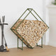 Vidaxx Kaminholzregal 100x25x100 cm kaltgewalzter Stahl olivgrün