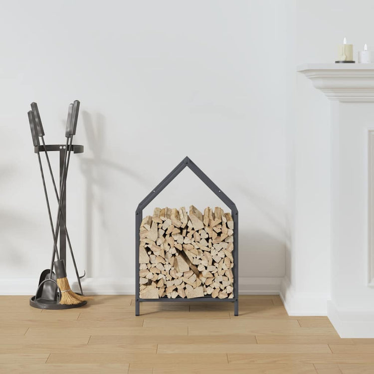 Vidaxx Kaminholzregal 40x25x60 cm kaltgewalzter Stahl Anthrazit