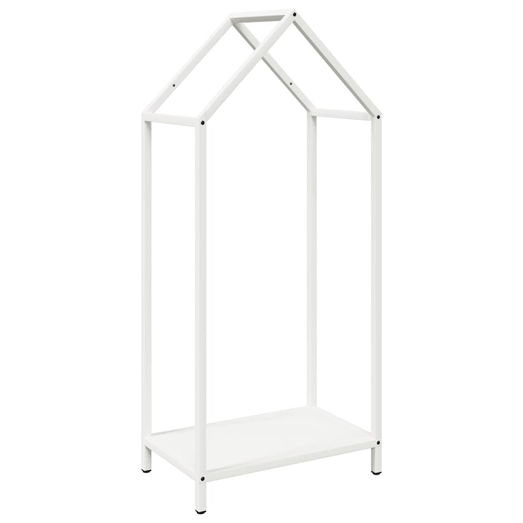 Vidaxx Kaminholzregal 40x25x90 cm kaltgewalzter Stahl weiß