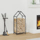 VidaXL Kaminholzregal 40x25x90 cm kaltgewalzter Stahl, Anthrazit