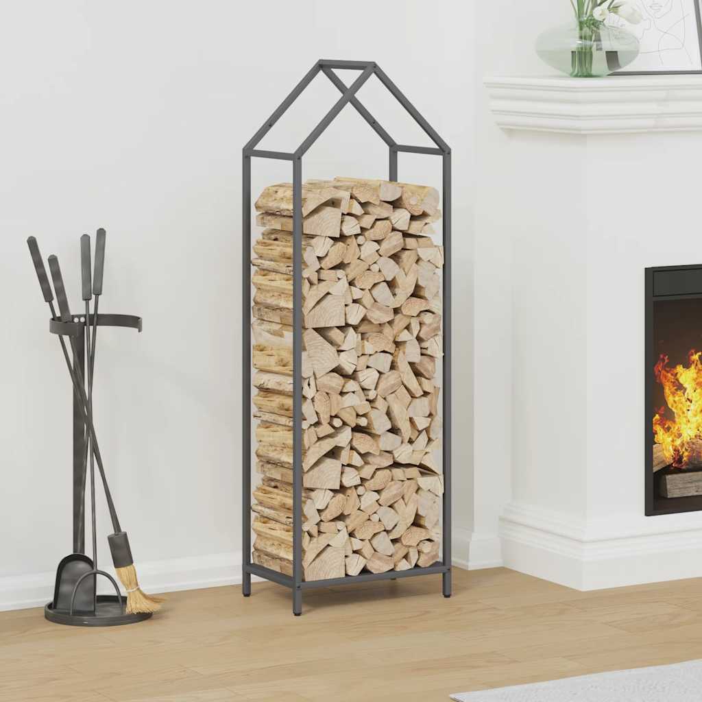 Vidaxx Kaminholzregal 40x25x120 cm kaltgewalzter Stahl Anthrazit