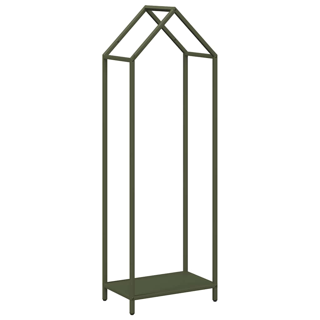Vidaxx Kaminholzregal 40x25x120 cm kaltgewalzter Stahl olivgrün