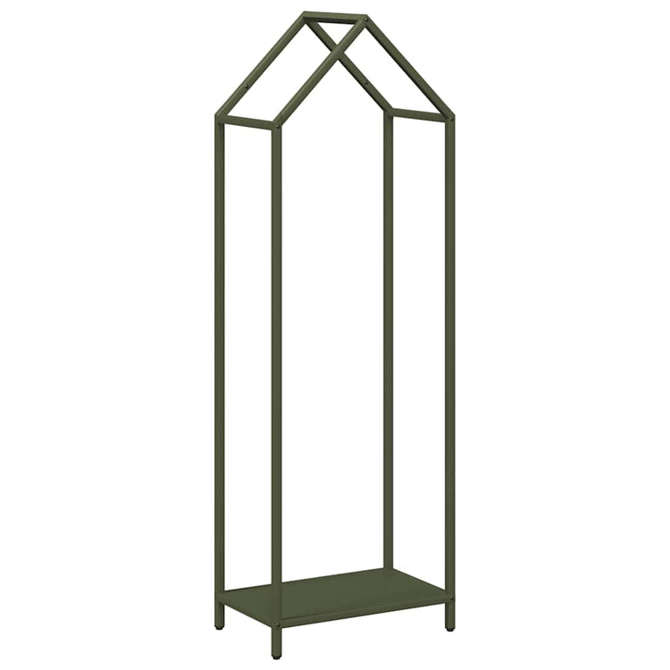 Vidaxx Kaminholzregal 40x25x120 cm kaltgewalzter Stahl olivgrün