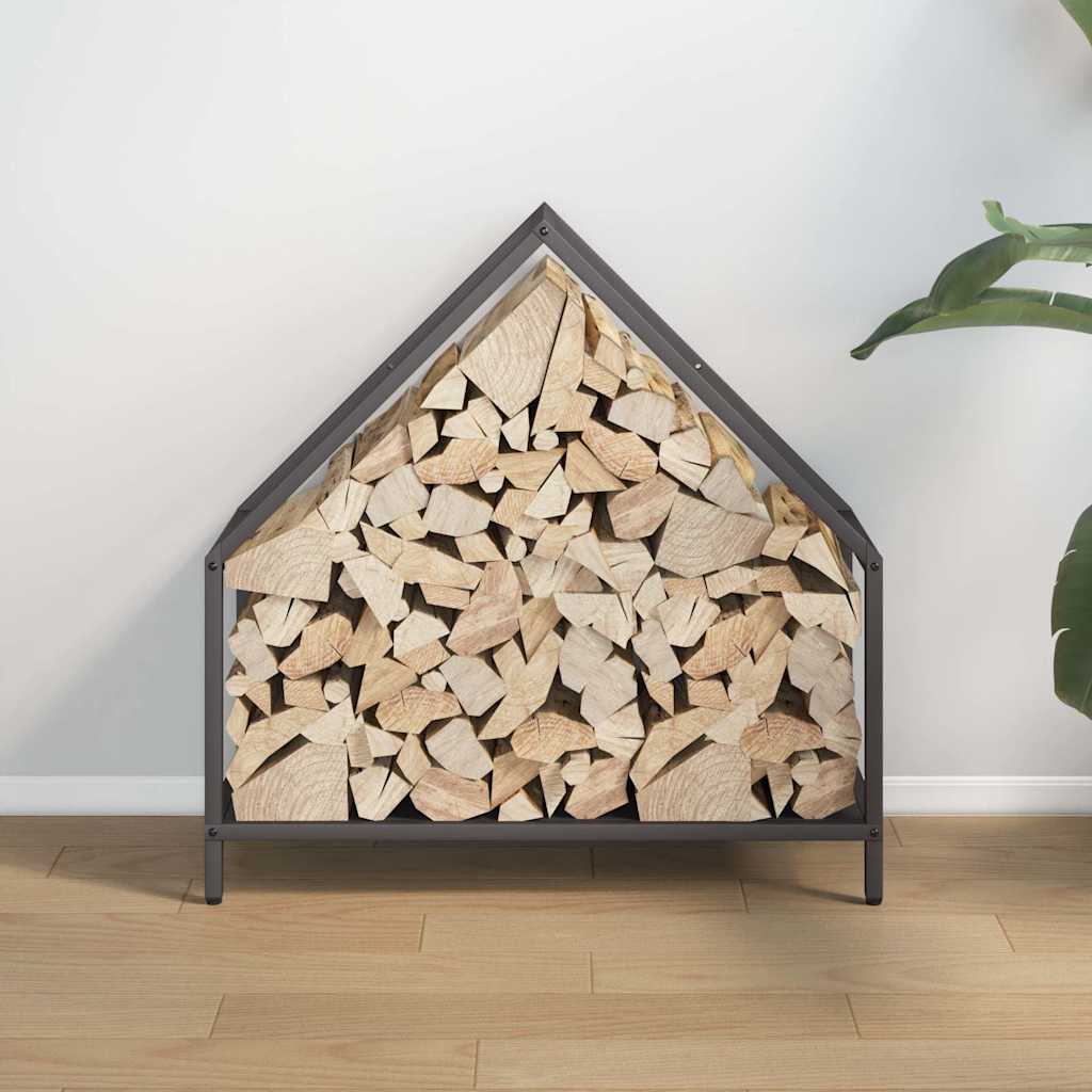 Vidaxx Kaminholzregal 60x25x60 cm kaltgewalzter Stahl schwarz