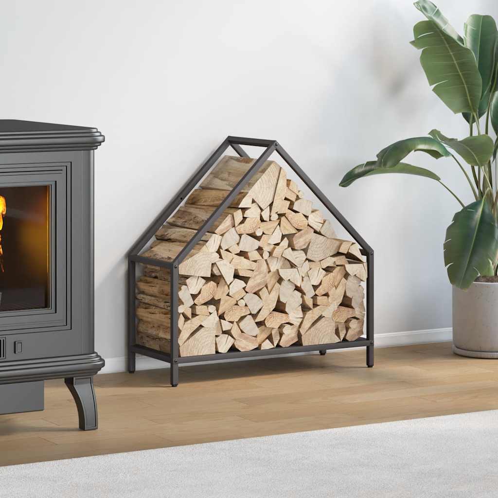 Vidaxx Kaminholzregal 60x25x60 cm kaltgewalzter Stahl schwarz