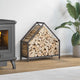 Vidaxx Kaminholzregal 60x25x60 cm kaltgewalzter Stahl schwarz