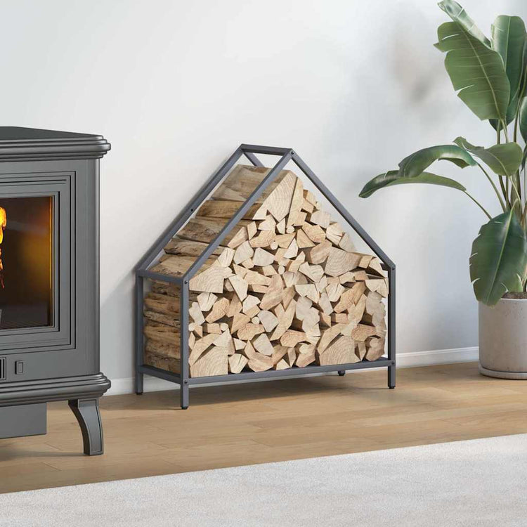 VidaXL Kaminholzregal 60x25x60 cm kaltgewalzter Stahl Anthrazit