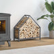 VidaXL Kaminholzregal 60x25x60 cm kaltgewalzter Stahl Anthrazit