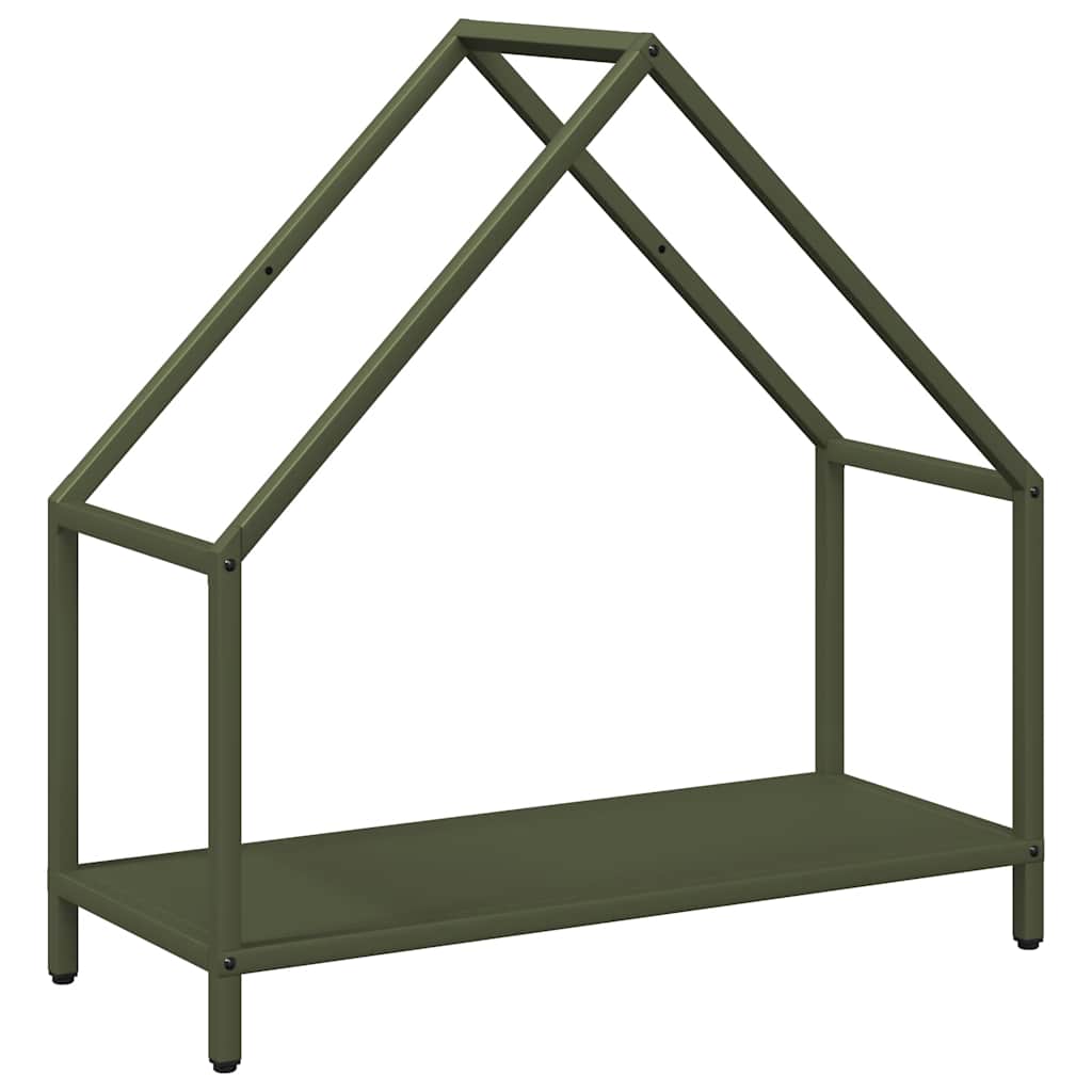 Vidaxx Kaminholzregal 60x25x60 cm kaltgewalzter Stahl olivgrün