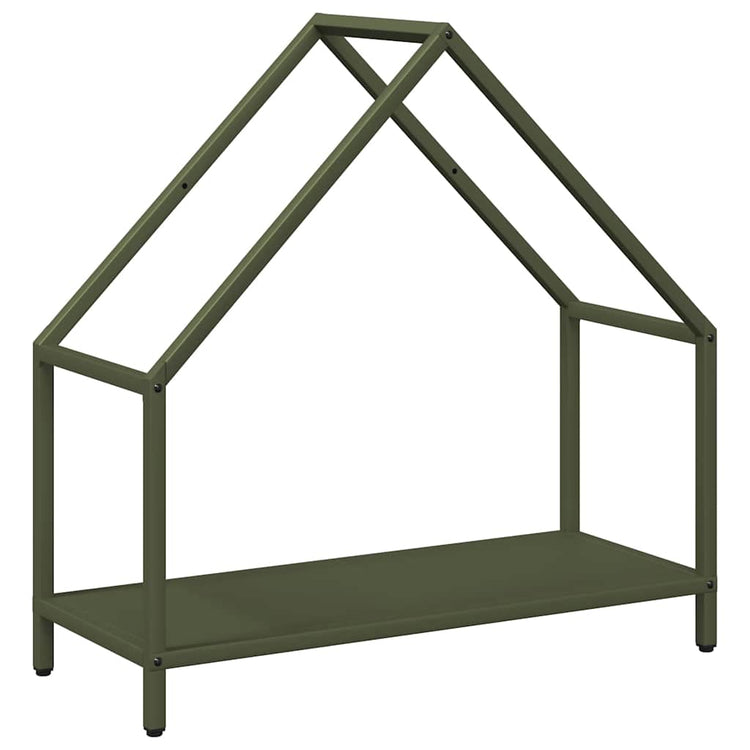 Vidaxx Kaminholzregal 60x25x60 cm kaltgewalzter Stahl olivgrün
