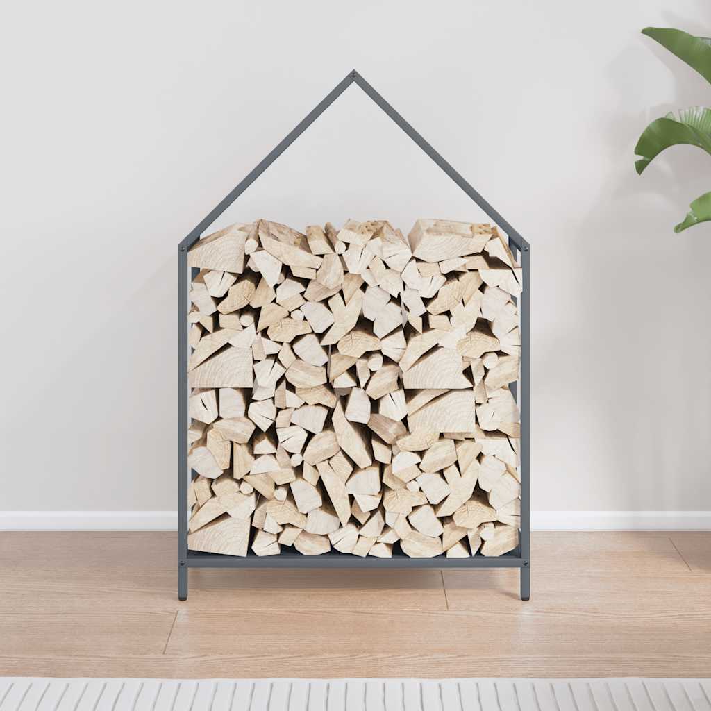VidaXL Kaminholzregal 60x25x90 cm kaltgewalzter Stahl Anthrazit