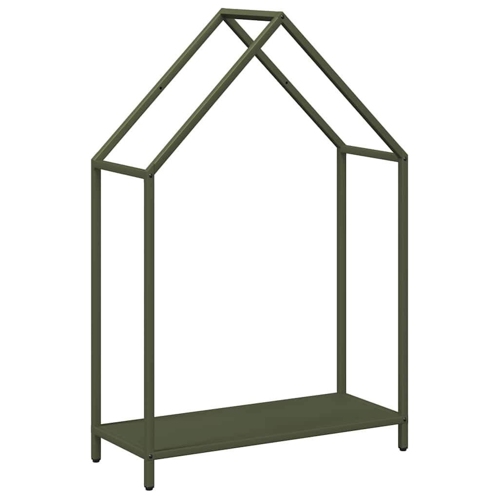 Vidaxx Kaminholzregal 60x25x90 cm kaltgewalzter Stahl olivgrün