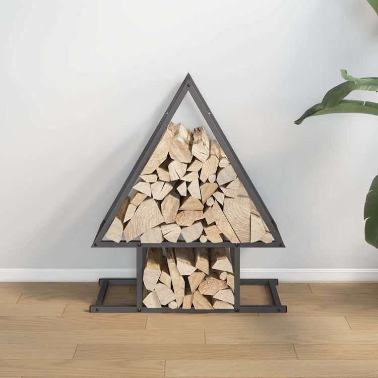 Vidaxx Kaminholzregal 50x25x60 cm kaltgewalzter Stahl schwarz