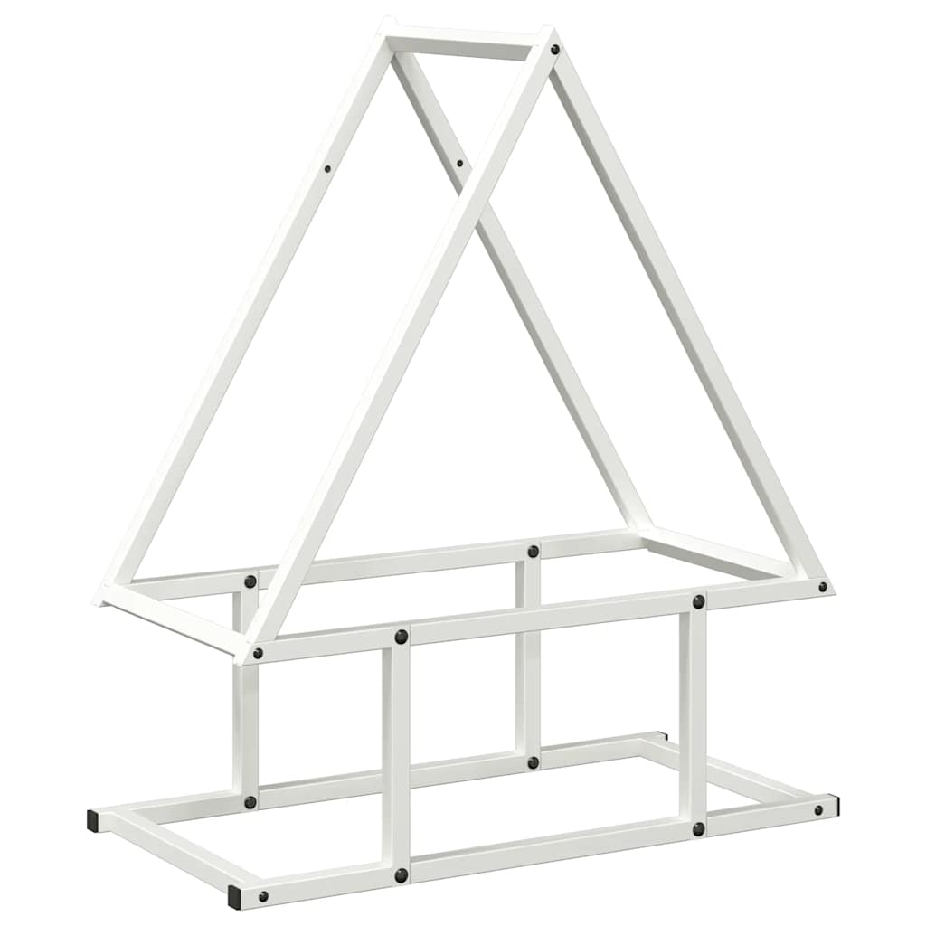 Vidaxx Kaminholzregal 50x25x60 cm kaltgewalzter Stahl weiß