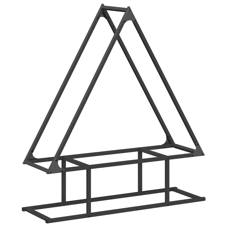 Vidaxx Kaminholzregal 80x25x90 cm kaltgewalzter Stahl schwarz