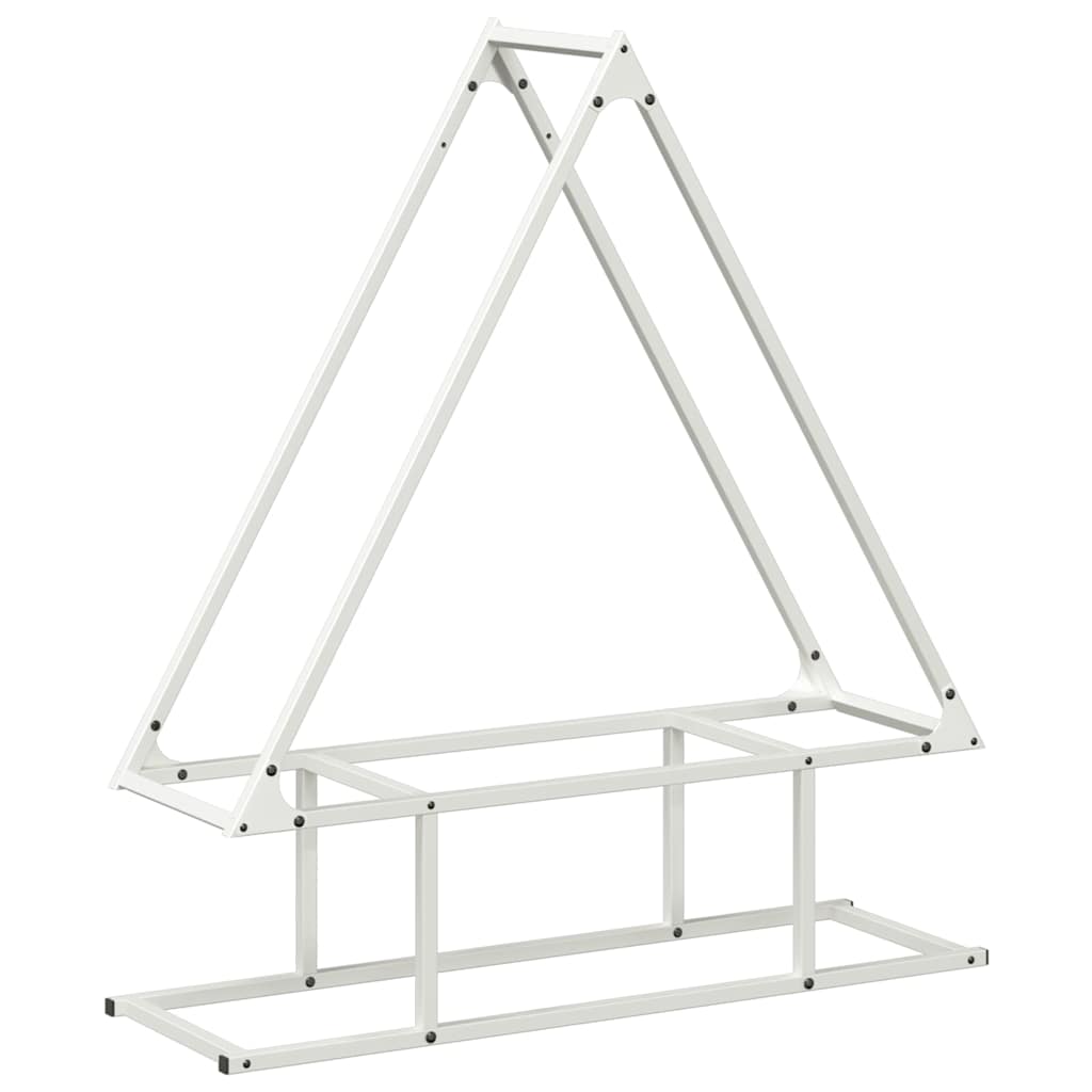 Vidaxx Kaminholzregal 80x25x90 cm kaltgewalzter Stahl weiß