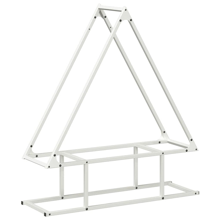 Vidaxx Kaminholzregal 80x25x90 cm kaltgewalzter Stahl weiß