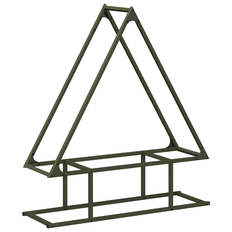 Vidaxx Kaminholzregal olivgrün 80x25x90 cm kaltgewalzter Stahl