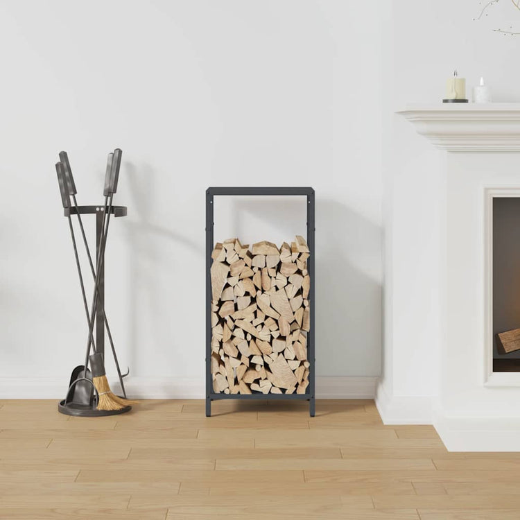 VidaXL Kaminholzregal 34x25x70 cm kaltgewalzter Stahl, Anthrazit