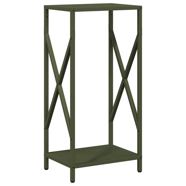 Vidaxx Kaminholzregal 34x25x70 cm kaltgewalzter Stahl olivgrün