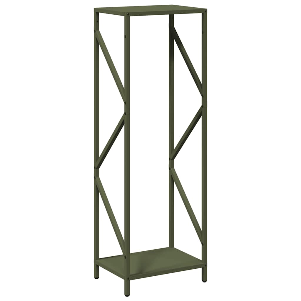 Vidaxx Kaminholzregal 34x25x100 cm kaltgewalzter Stahl olivgrün