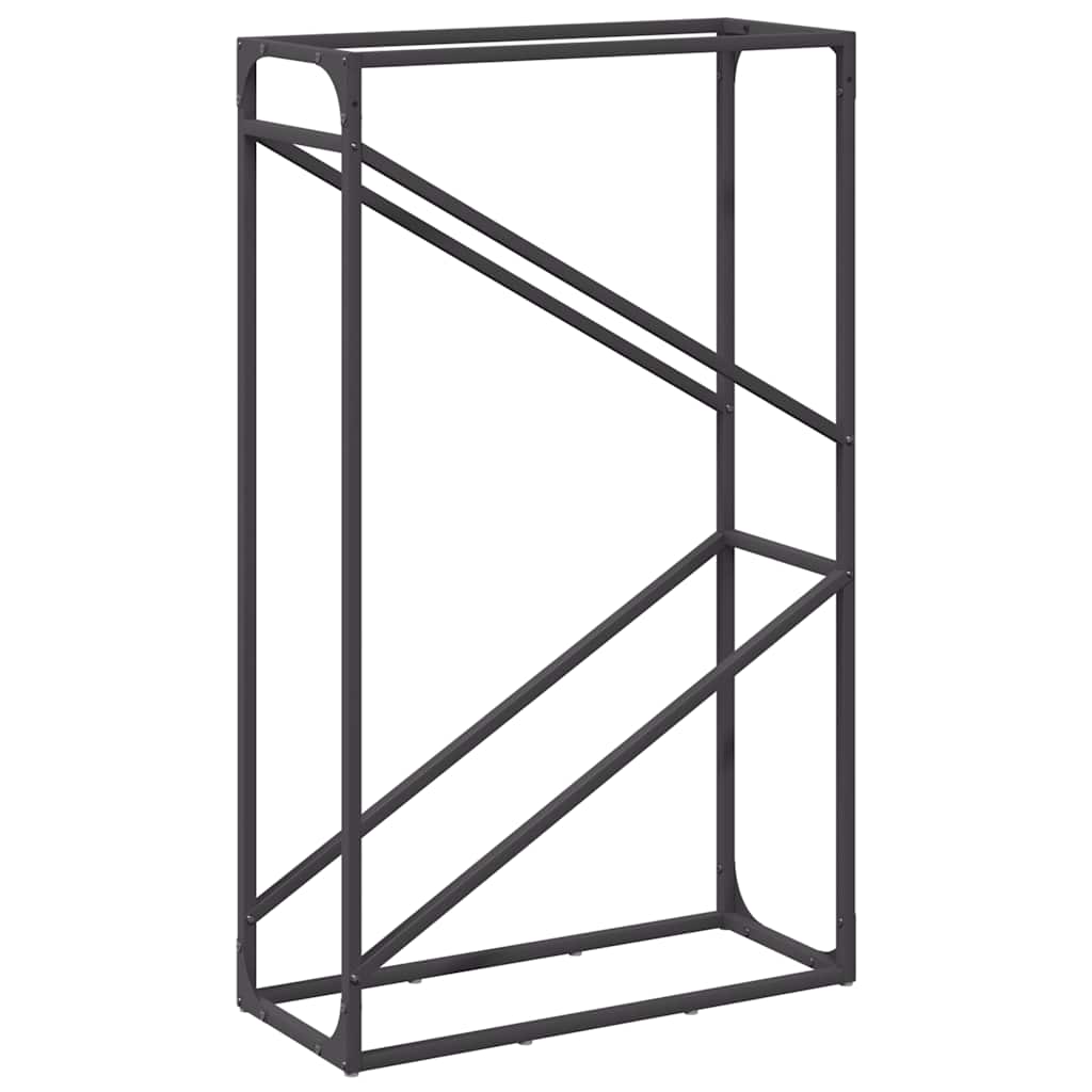 Vidaxx Kaminholzregal 60x25x100 cm kaltgewalzter Stahl schwarz