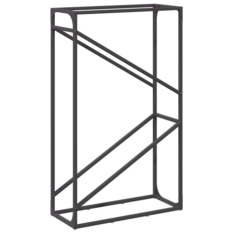 Vidaxx Kaminholzregal 60x25x100 cm kaltgewalzter Stahl schwarz