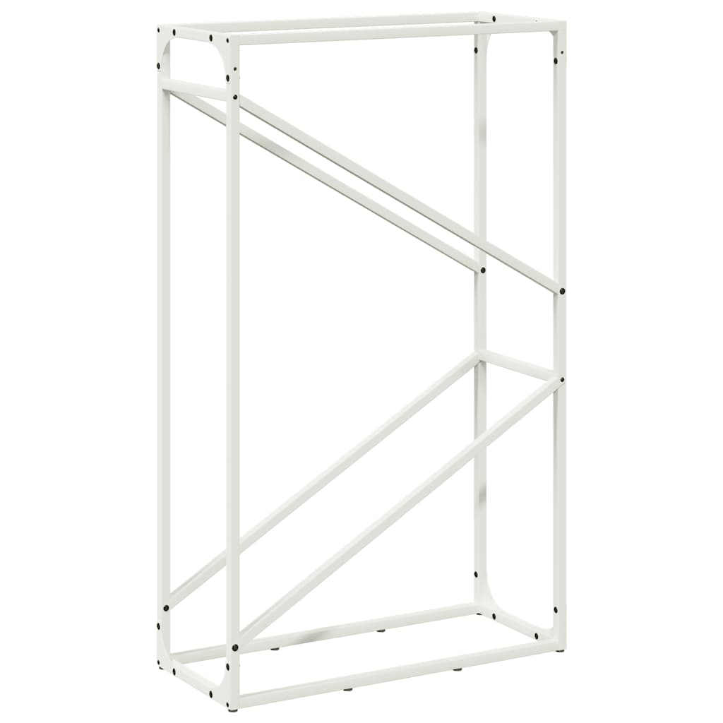 Vidaxx Kaminholzregal 60x25x100 cm kaltgewalzter Stahl weiß