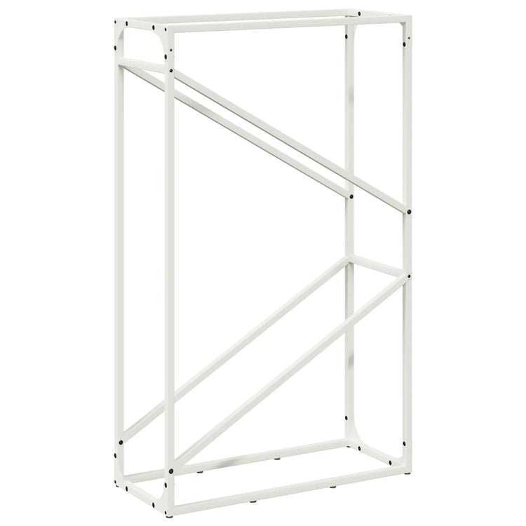 Vidaxx Kaminholzregal 60x25x100 cm kaltgewalzter Stahl weiß