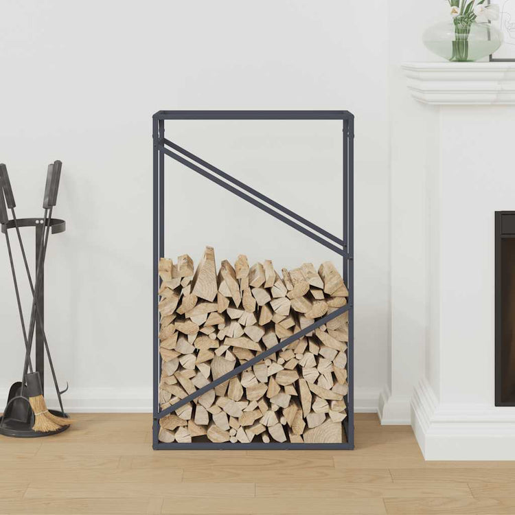 Vidaxx Kaminholzregal 60x25x100 cm kaltgewalzter Stahl Anthrazit
