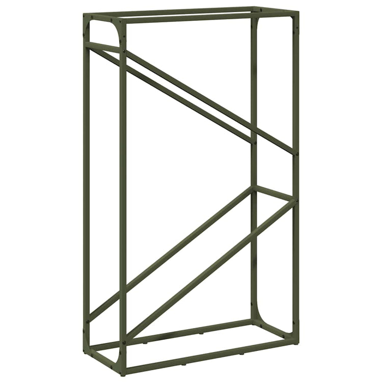 Vidaxx Kaminholzregal 60x25x100 cm kaltgewalzter Stahl olivgrün