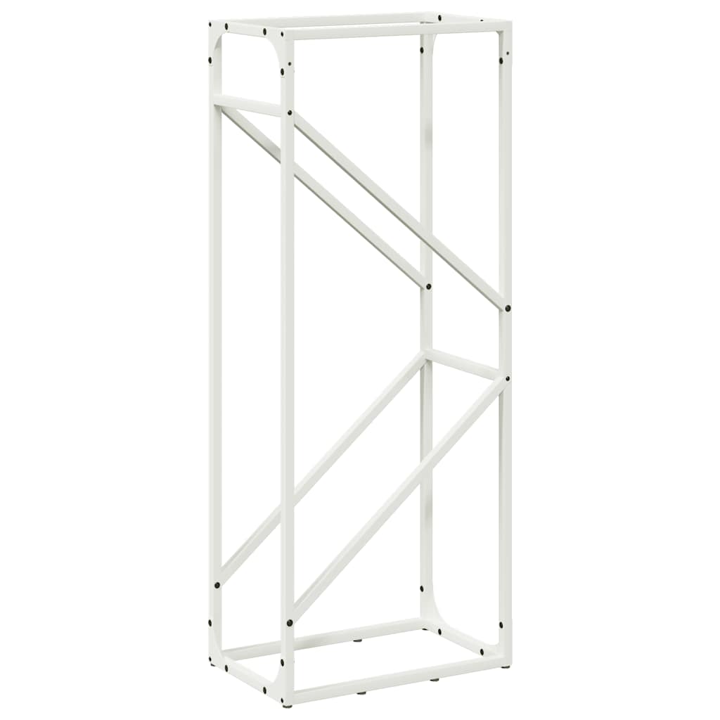 Vidaxx Kaminholzregal 40x25x100 cm kaltgewalzter Stahl weiß