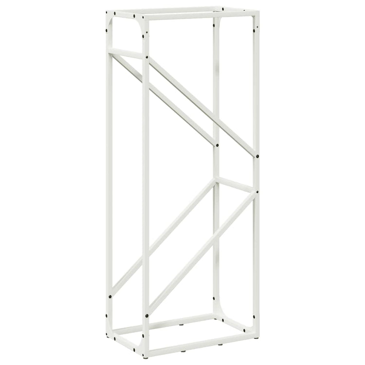 Vidaxx Kaminholzregal 40x25x100 cm kaltgewalzter Stahl weiß
