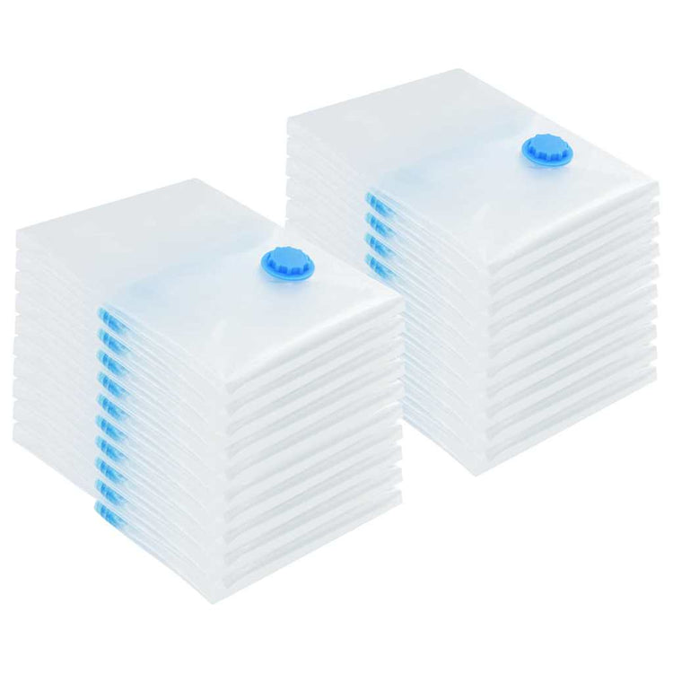VidaXL Aufbewahrungsbeutel mit Aufbewahrung 20 Stück transparent und blau 70 x 50 cm