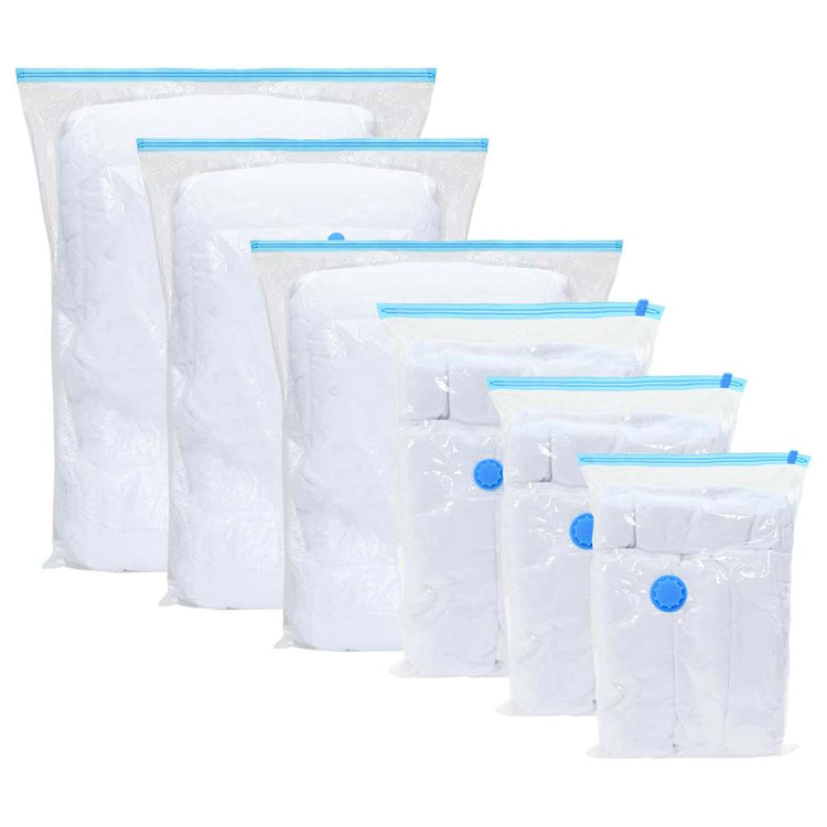 VidaXL Aufbewahrungsbeutel mit Aufbewahrung 20 Stück transparent und blau 100 x 80 cm