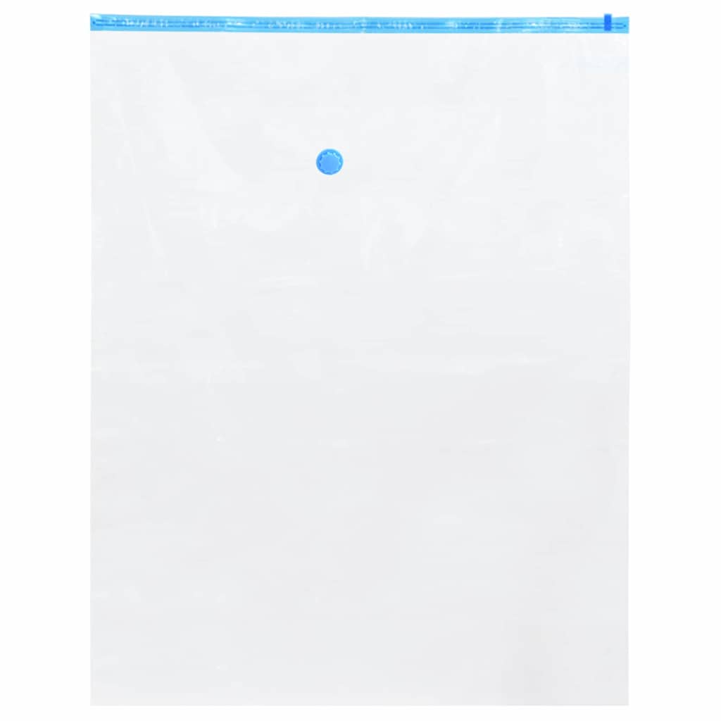 VidaXL Aufbewahrungsbeutel mit Stauraum 50 Stück transparent und blau 100 x 80 cm