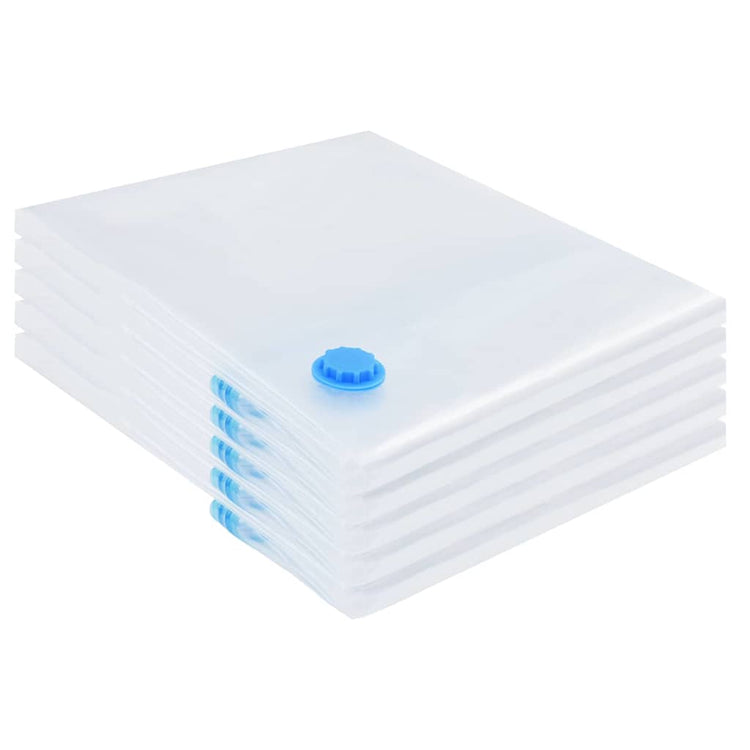 VidaXL Aufbewahrungsbeutel mit Aufbewahrung 5 Stück transparent und blau 120 x 70 cm