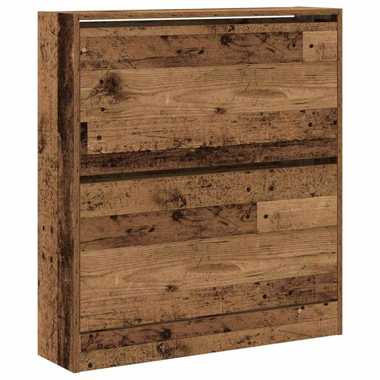 Vidaxx Schuhschrank mit Regal Altholz 80 x 21 x 87,5 cm verarbeitetes Holz