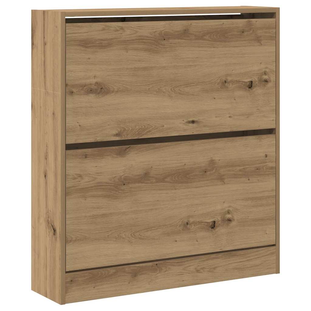 Vidaxx Schuhschrank Räuchereiche 80 x 21 x 87,5 cm verarbeitetes Holz