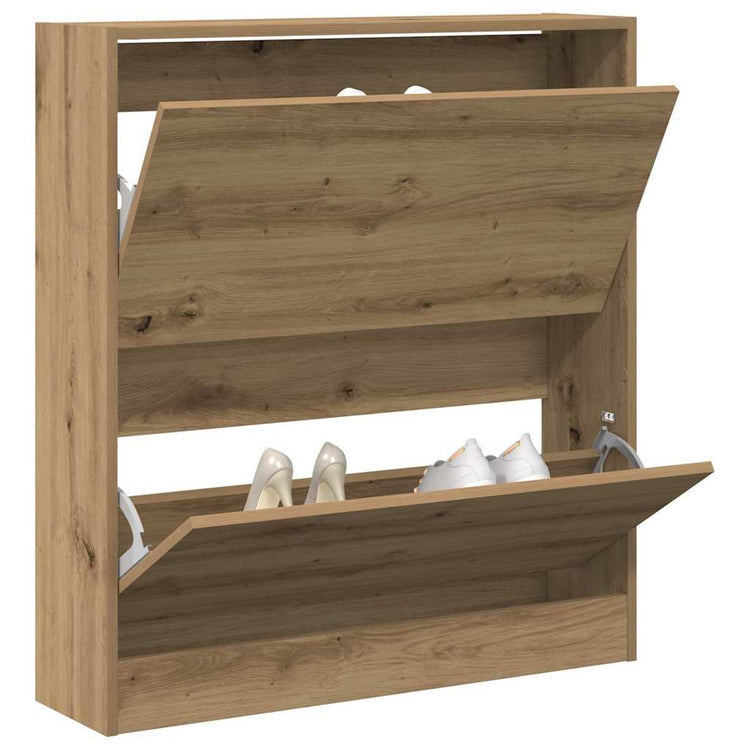 Vidaxx Schuhschrank Räuchereiche 80 x 21 x 87,5 cm verarbeitetes Holz