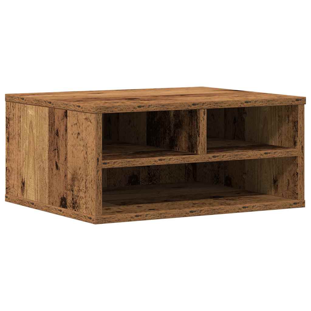 Vidaxxl Druckerständer mit Aufbewahrung Altholz 49 x 40 x 22,5 cm verarbeitetes Holz